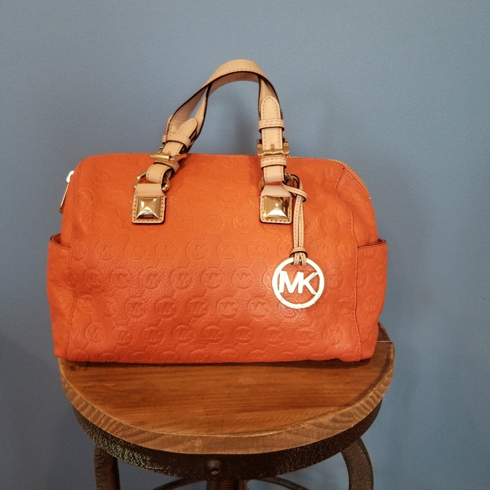 Michael Kors Leather Embossed Satchel